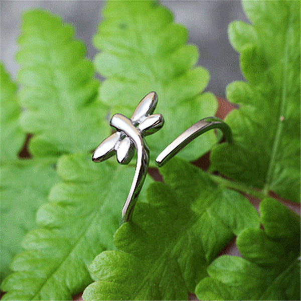 Anillo Libélula Plateado