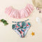 Traje de Baño Familiar a Juego - Bikini con Diseño de Loto para Padres e Hijos