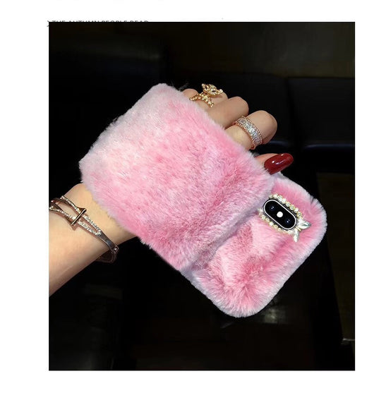 Funda para iPhone con Pulsera Conejo de Peluche Cálido - Image 11