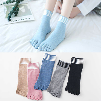 Calcetines de Algodón con Dedos Separados - Altura Media para Mujer - Image 32
