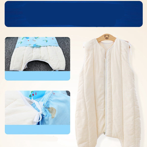 Saco de Dormir Bebé Algodón Puro con Protección Antivuelco