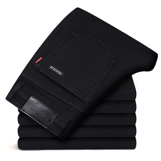 Pantalones Jeans Slim Straight Negro para Hombre - Image 4