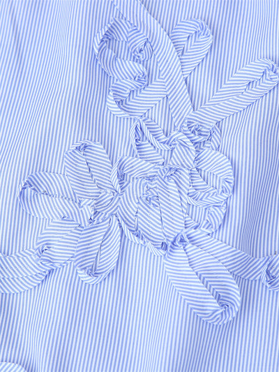 Camisa de Manga Larga Popelina Floral con Rayas Texturizadas - Image 18