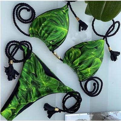 Bikini Tejido a Mano de Cuerda Pura para Playa - Image 13
