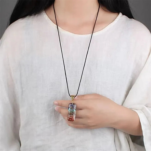 Colgante de Cristal Curativo Reiki con Piedra Natural para 7 Chakras - Image 45