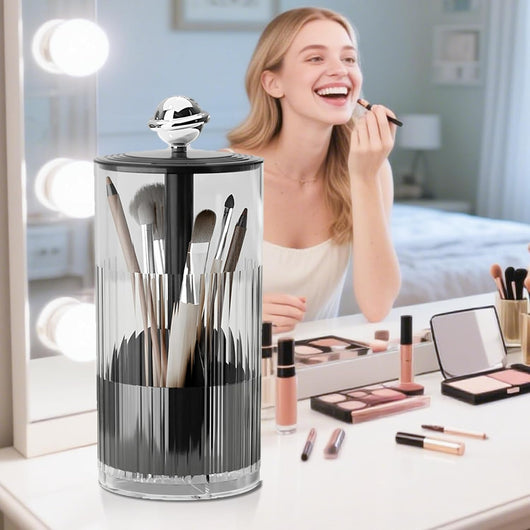 Organizador de Brochas de Maquillaje con Tapa Transparente y Apertura Táctil - Image 8