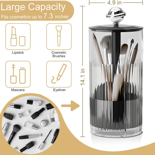 Organizador de Brochas de Maquillaje con Tapa Transparente y Apertura Táctil - Image 9