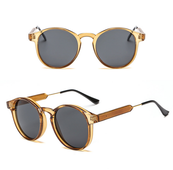 Gafas de Sol Redondas Retro Coreanas para Mujer con Marco Metálico