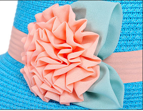 Sombrero de Sol Plegable con Flores Tridimensionales para Mujer - Image 9