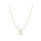 S925 sterling Plateado vintage 26 letter necklace Q