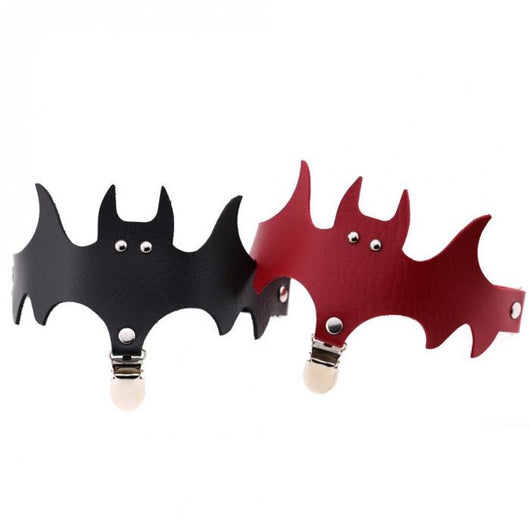 Calcetines de Muslo con Alas de Murciélago y Anillo de Cuero para Halloween - Image 4