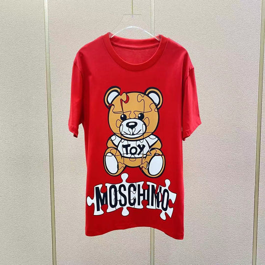 Playera de Pareja Estampado Oso Caricatura Manga Corta Casual - Image 11
