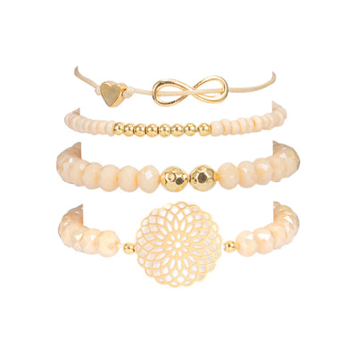 Pulsera de cuentas con lazo floral - Image 4