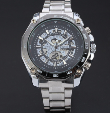 Reloj Automático de Acero Inoxidable con Diseño Hueco y Correa Metálica - Image 4