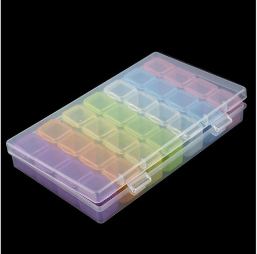 Organizador de Joyería con 28 Compartimentos Transparente