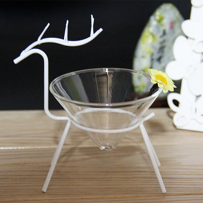 Vajilla de Cristal Transparente Navideño con Diseño de Reno para Cocina Molecular - Image 4