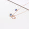 Europe and the United States titanium steel rose Dorado demon eye necklace short clavicle chain female personality wild temperament necklace Rose Dorado