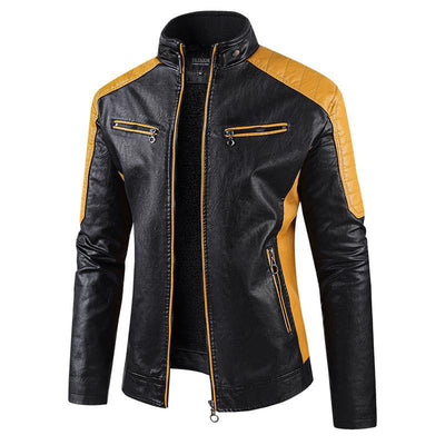 Abrigo de Cuero para Hombre con Forro Polar - Estilo Europeo Otoño Invierno - Image 7