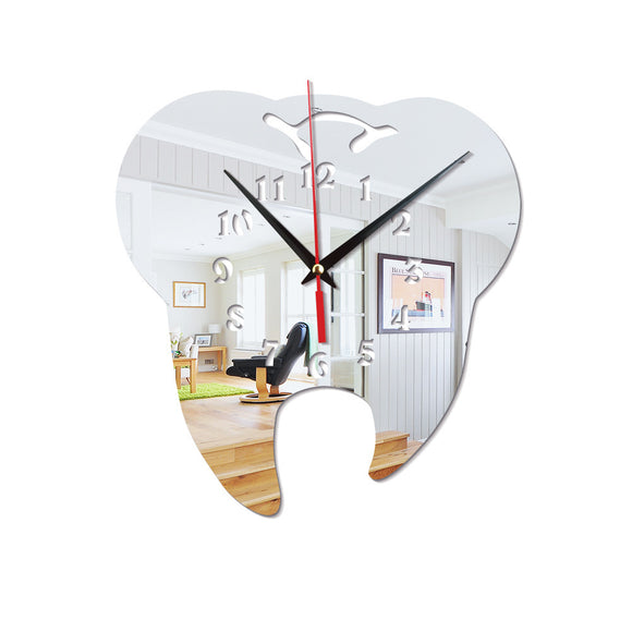 Reloj de Pared Diseño Molar Cuarzo Silencioso para Sala y Oficina