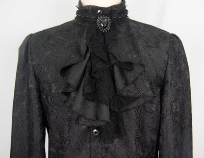 Camisa Medieval Retro Europeo Estilo Corte Británico para Hombre - Image 9