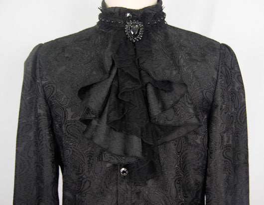 Camisa Medieval Retro Europeo Estilo Corte Británico para Hombre - Image 9