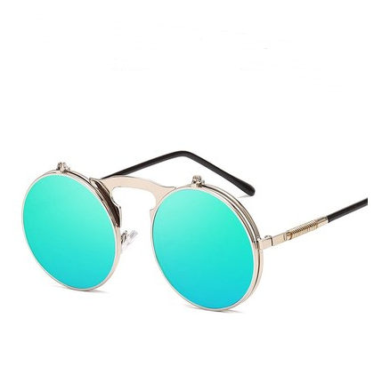 Gafas de Sol Flip Retro Marco Redondo para Adultos Mayores - Image 15