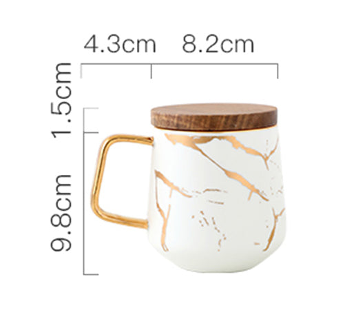 Taza de cerámica con acabado dorado - Image 8