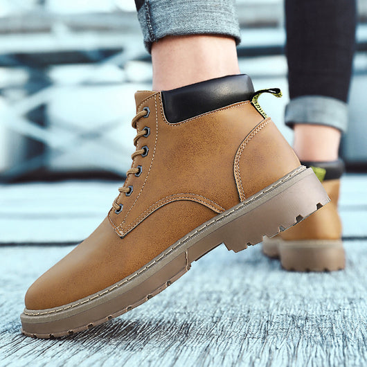 Botas Martin Altas para Hombre Estilo Británico Retro - Image 3