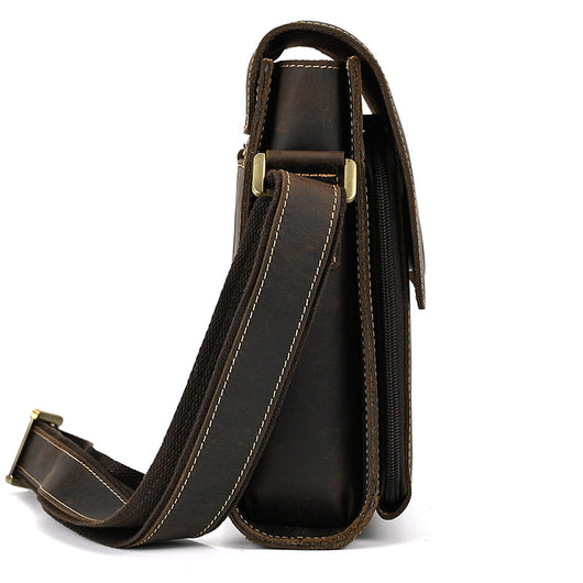 Bolso Bandolera de Cuero Genuino para Hombre - Image 10