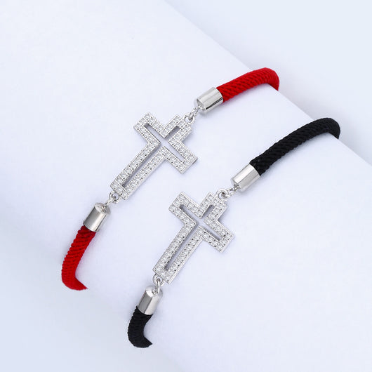 Pulsera de Cuerda Roja con Zirconia - Protección y Estilo - Image 3