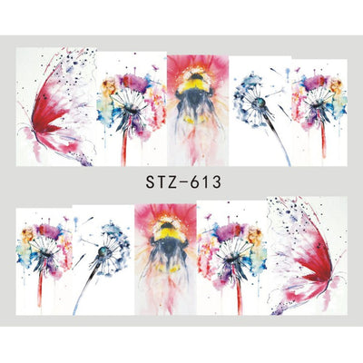 Calcomanías de Uñas Mariposas y Flores - Transfers de Agua para Decoración de Manicura - Image 12