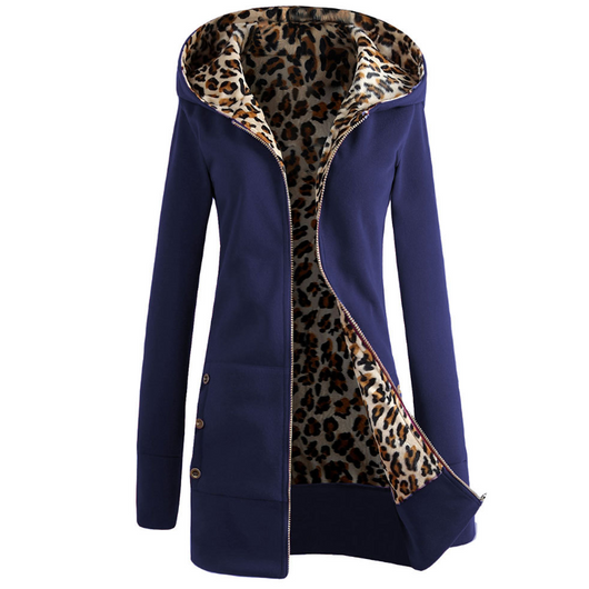 Sudadera Leopardo Talla Grande con Capucha y Forro Polar - Otoño Invierno - Image 4