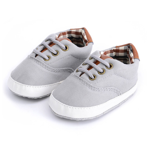 Zapatos de Lona Suave para Bebé - Diseño Casual con Encaje de Color Sólido - Image 8