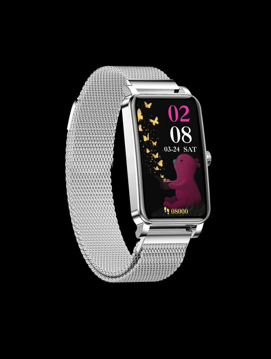 Pulsera Inteligente ZX19 para Mujer - Monitor de Ritmo Cardíaco y Presión Arterial