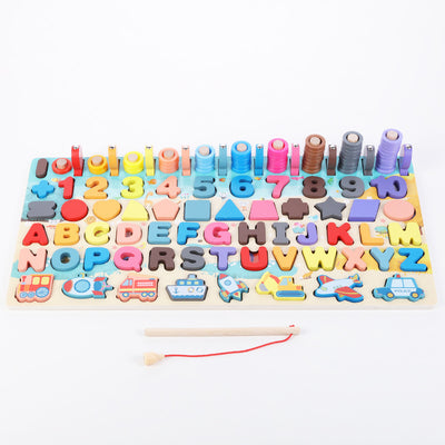 Juguetes Montessori de Madera: Tablero Educativo y Pesca Magnética para Bebés 1-3 Años - Image 2