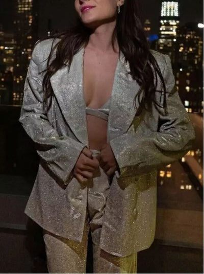 Traje de Otoño Elegante para Mujer con Manga Larga y Pantalón Dividido - Image 9