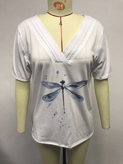 Playera Estampada Cuello V Manga Corta - Image 2