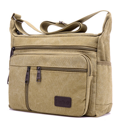 Bolsa de Lona para Hombre - Morral Horizontal de Hombro