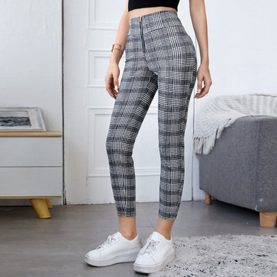 Leggins de Cuadros Europeos y Americanos - Pantalones Casuales - Image 13