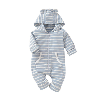 Jumpsuit de Algodón a Rayas Azul - Image 2