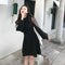 Vestido con Mangas Plisadas Combinadas