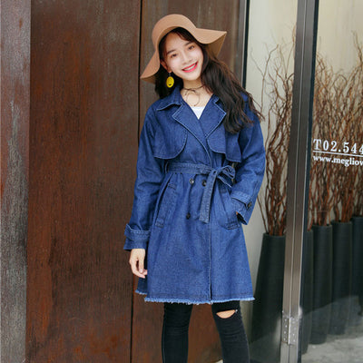 Chaqueta Cortavientos Casual para Mujer con Falda Denim Ajustada - Image 19