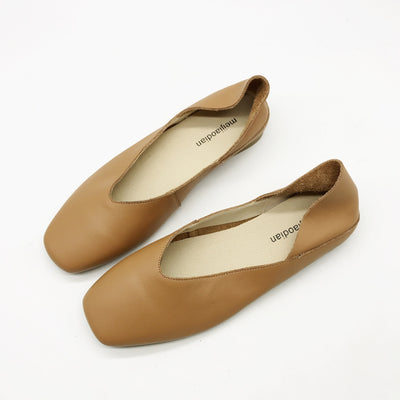 Zapatos Cómodos de Cuero Suave con Punta Cuadrada - Image 19