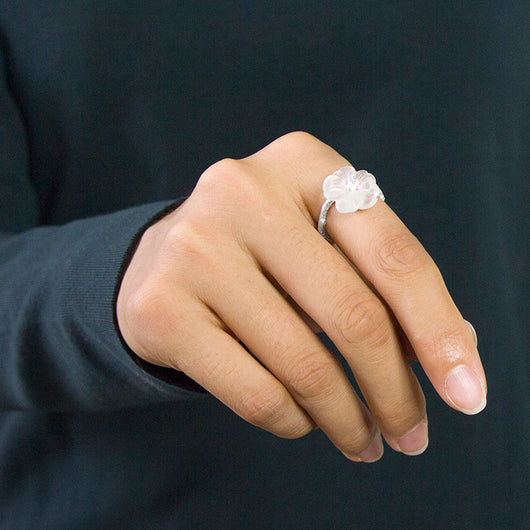 Anillo Rama Floral Artesanal
