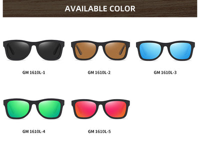 Gafas de Bambú con Marco Negro Texturizado y Patillas Estampadas - Image 24