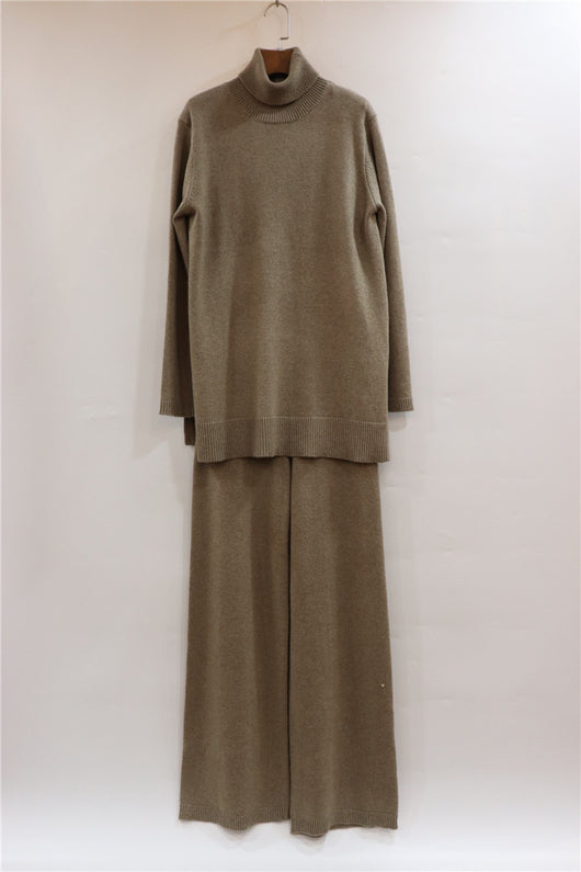 Conjunto de Abrigo y Pantalón en Cachemira Premium