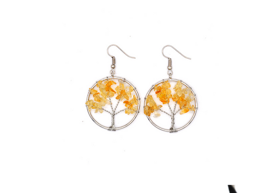 Pendientes Árbol de los Deseos con Cristales Naturales - Image 2