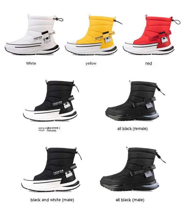 Zapatos Casuales para Hombre de Algodón Impermeables con Forro de Lana Invernal