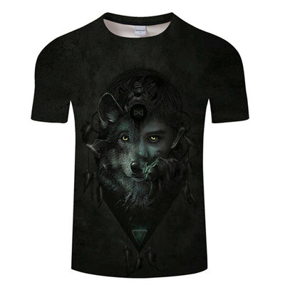 Playera de Cuello Redondo con Estampado Digital 3D - Image 3