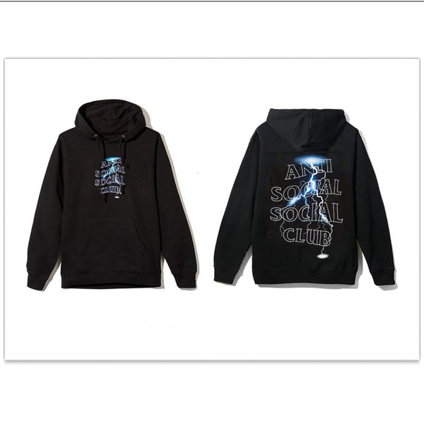 Sudadera con capucha estampada de cuello redondo oversize